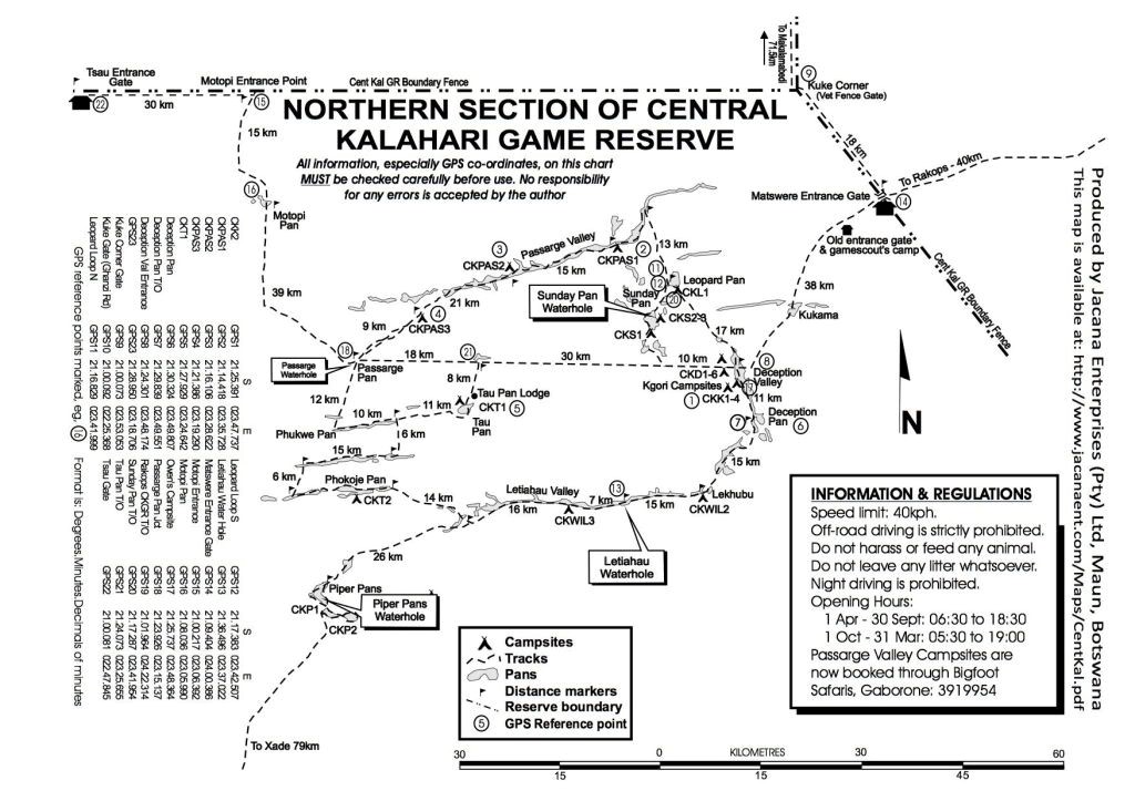 Kart over reservatet